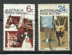 AUSTRALIA Hunde Dogs Cat Katze, 2 Marken O - Farm