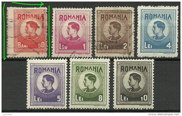 ROMANIA ROMANA Rumänien 1943/44 Post-Steuermarken Tax Revenue Michel 29 - 35 * & O - Fiscale Zegels