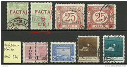 ROMANIA ROMANA Rumänien 1895 - 1947 Paketmarken Potage Due Tax Revenue Stamps Mint & Used - Pacchi Postali