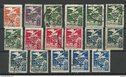 ROMANIA Rumänien 1930 Lot Dienstmarken Aus Michel 1 - 10 O - Servizio