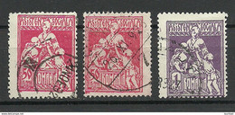ROMANIA Rumänien 1921 Steuermarken Tax Asistencia Sociala 50 Bani & 1 Leu O - Revenue Stamps