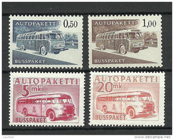 FINLAND FINNLAND 1952- 1980 = 4 Bus Packet Stamps Postbuspakete Mi 6 - 7 & 12 - 13 * - Pacchi Tramite Autobus