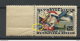 FINLAND 1928 Finland To Olympic Games ( Amsterdam ) MNH NB! TEAR At Fold Place !! - Sommer 1928: Amsterdam