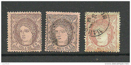 SPAIN Spanien Espana 1870 Michel 96 - 97 & 102 Mint & Used Signed - Used Stamps