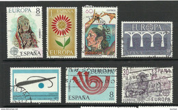 SPANIEN ESPANA SPAIN Small Lot Of 7 Europa CEPT Stamps O - Collections