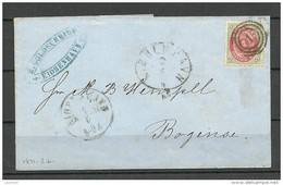 DENMARK Dänemark 1871 Cover Kobenhavn Numeral Cancel "1" Michel 18 As Single - Storia Postale