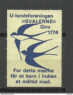 DENMARK 1974 Reklamemarke Vignette Advertising Stamp MNH Schwalben - Swallows