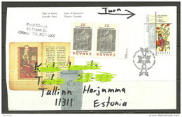 KANADA Canada 2014 Letter To Estonia With Many Stamps - Covers & Documents