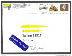 KANADA Canada 2015 Letter To Estonia Queen Iere Animals Hase Etc - Briefe U. Dokumente