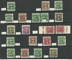 Canada Big Lot Pre-cancel Stamps "4530" And "0700" - Voorafgestempeld