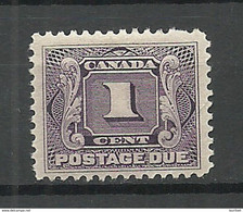 CANADA Kanada 1906 Postage Due 1 C. Perf 12 Michel 1 X * NB! - Portomarken