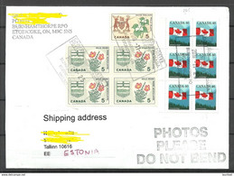 CANADA Kanada 2019 Cover To Estonia With Many Nice Stamps - Covers & Documents