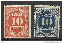 BRAZIL Brazilia 1890 - 1895 Portomarken Taxa Devida - Impuestos