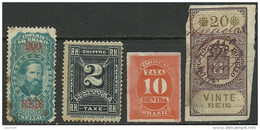 BRAZIL Brazilia Old Revenue Tax Stamps Taxa Devida Steuermarken - Oficiales