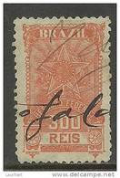 BRAZIL Brazilia Old Revenue Tax Fiscal Stamp  Taxa Devida Steuermarke Thesoro Federal 300 Reis O - Timbres-taxe