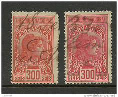 BRAZIL Brazilia The Souro Nacional Old Revenue Tax Fiscal Stamps O - Postage Due