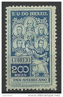 BRAZIL Brazilien 1909 Michel 179 * - Unused Stamps