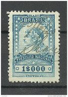 BRAZIL Brazilia Old Revenue Tax Fiscal Stamp Thesouro National O - Timbres-taxe
