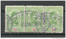 BRAZIL Brazilia O 1909 Old Revenue Tax Fiscal Stamp In 3-stripe O - Impuestos