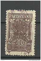BRAZIL Brazilia Old Revenue Tax Fiscal Stamp Thesoro Federal 500 Reis O - Strafport