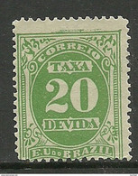 BRAZIL Brazilia 1895 Taxa Devida Portomarke Postage Due Michel 19 (*) - Impuestos