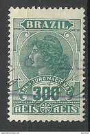 BRAZIL Brazilia Ca 1915 Revenue Tax Fiscal Stamp Thesouro National 300 Reis O - Servizio