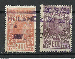 BRAZIL Brazilia Revenue Tax Fiscal Stamps The Souro Nacional 400 & 600 R. O - Postage Due