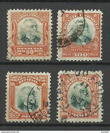 BRAZIL Brazilia 1906 Michel 3 - 6 Dienstmarken Service Official O President A. Penna - Dienstzegels