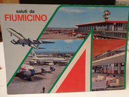 Cartolina Saluti Da Fiumicino Prov Roma  1975 Alitalia - Trasporti