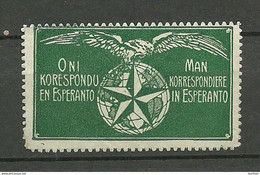 ESPERANTO Ca 1910 Vignette Poster Stamp (*) - Esperanto