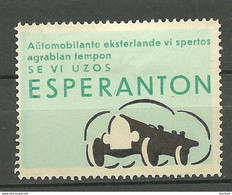 ESPERANTO Vignette Poster Stamp Car Automobile (*) - Esperanto