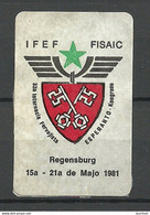 ESPERANTO 1981 Vignette Poster Stamp Congress Germany Regensburg - Esperanto