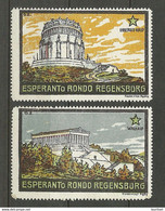 ESPERANTO Germany Deutschland Rondo Regensburg Arcitecture Vignetten Poster Stamps (*) - Esperanto
