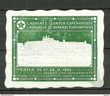 ESPERANTO 1909 Bohemia Praha Vignette Poster Stamp Congress * - Esperanto