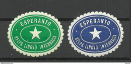ESPERANTO 2 Old Vignetten Seals Siegelmarken * - Esperanto