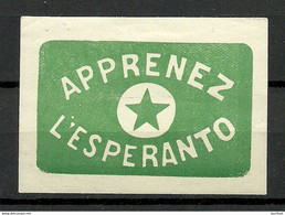 ESPERANTO Before WWII Old Vignette Poster Stamp * - Esperanto