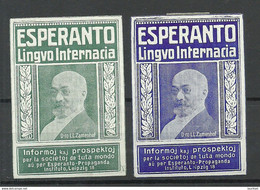 Deutschland Leipzig ESPERANTO Vignetten Poster Stamps Advertising Reklamemarken Zamenhof * - Esperanto