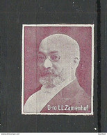 ESPERANTO Vignette Poster Stamp Advertising Reklamemarke Zamenhof * - Esperanto