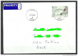 FINNLAND Finland 2013 Cover To Estonia Estland Michel 1543 (2000) Bird Vogel As Single - Lettres & Documents