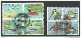 SCHWEDEN Vögel Birds 2 X 4-block O - Neufs
