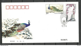 CHINA 2004 FDC Michel 3523 - 3524 Peafowl Pfau Birds Vögel - Pavos Reales