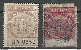 ITALIA ITALY Revenue Tax Fiscal Verificato O - Revenue Stamps