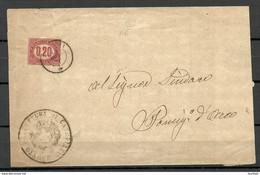 ITALY 1878 Cover Michel 3 Duty Stamp Official As Single - Dienstmarken