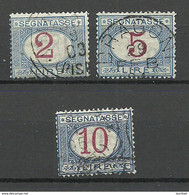 ITALIA ITALY O 1892-1903 Michel 19 - 21 Postage Due Portomarken Segnatasse Mi 21 Is Signed - Impuestos