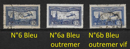 France P.A N°6 Bleu, 6a Outremer, 6b Outremer Vif, Oblitérés, Cote 487€ - 1927-1959 Oblitérés