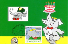 " BABAR " Sur Carte Maximum De 2006. N° YT 3927. CM - Comics