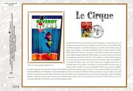 LE CIRQUE Sur Feuillet CEF N°té En SOIE De 2002 N° 1587s. N° YT 3466. Parfait état FDC - Circus