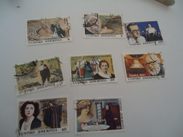 GREECE  USED   STAMPS  1987  THEATRE   FAMOUS PEOPLES ACTORS - Théâtre