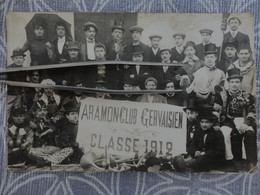 30 ARAMON CARTE PHOTO ARAMONCLUB GERVAISIEN CONSCRITS CLASSE 1912 - Aramon