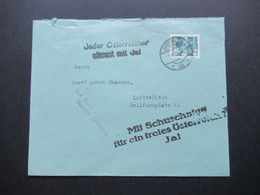 Österreich 1938 Stempel Judenburg Und Propaganda Stp. Mit Schuschnigg Für Ein Freies Österreich! Ja! Jeder Österreicher - Briefe U. Dokumente